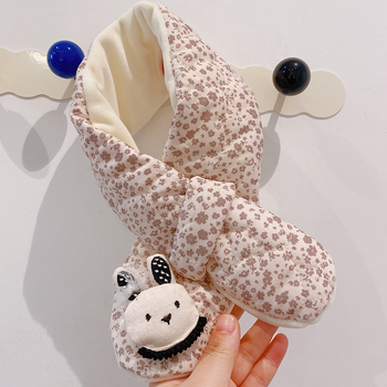 Koreai stílusú virágos gyerek sál, kézzel készített, melegen tart, téli szezon, Hangzhou eredet, Haning Peach márka