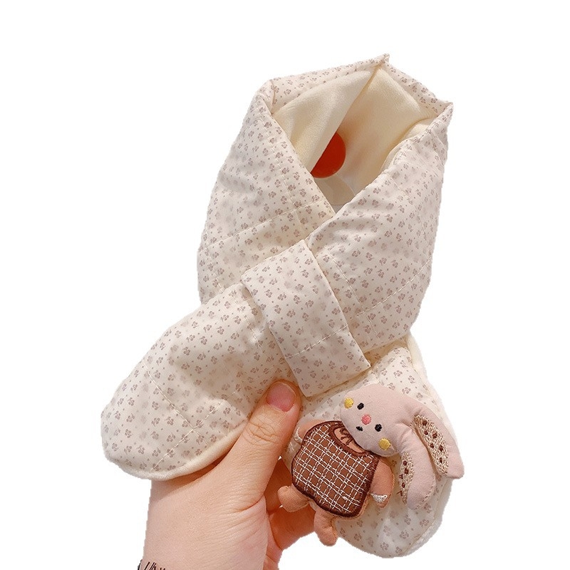 Koreai stílusú virágos gyerek sál, kézzel készített, melegen tart, téli szezon, Hangzhou eredet, Haning Peach márka