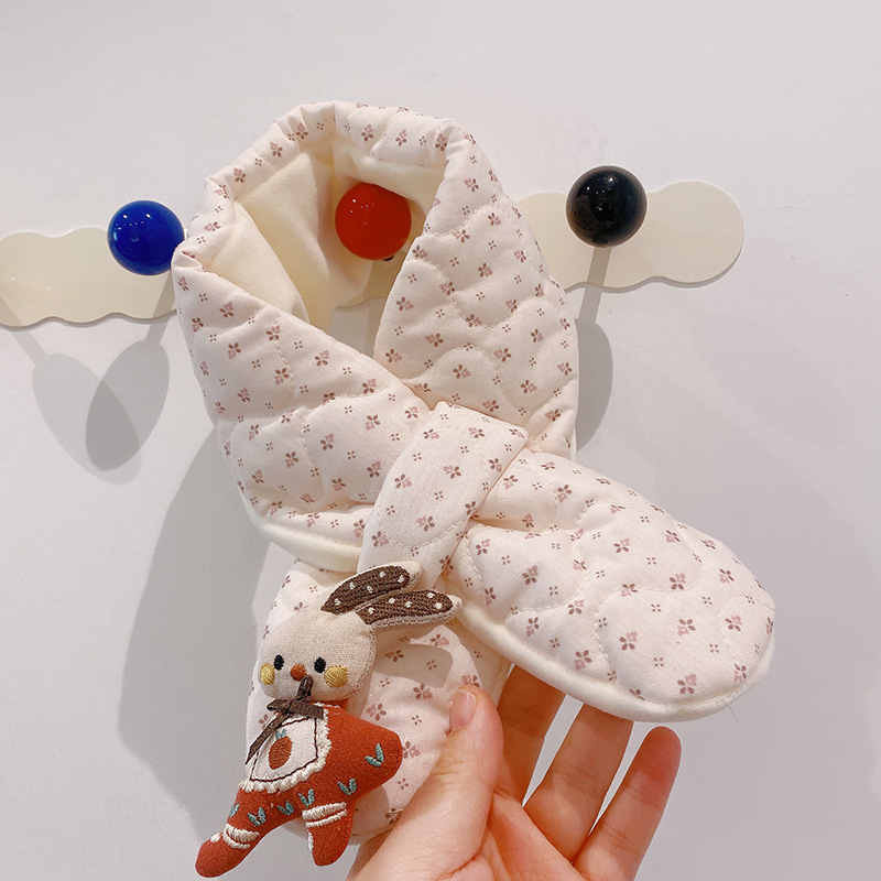 Koreai stílusú virágos gyerek sál, kézzel készített, melegen tart, téli szezon, Hangzhou eredet, Haning Peach márka