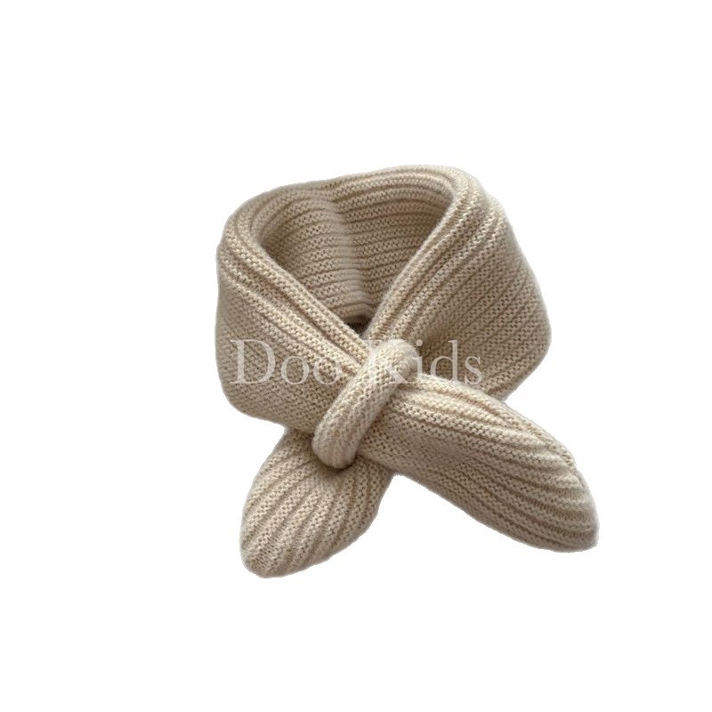 Korejos stiliaus vaiko megztas šalikas su kryžiniu raštu, žiema 2025, unisex, vienodas raštas