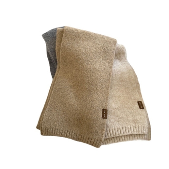 Vaikų šalikas Korėjos stiliumi, vilnos-akrilo mišinio, storas ir šiltas rudens–žiemos sezonai, vieno atspalvio dizainas