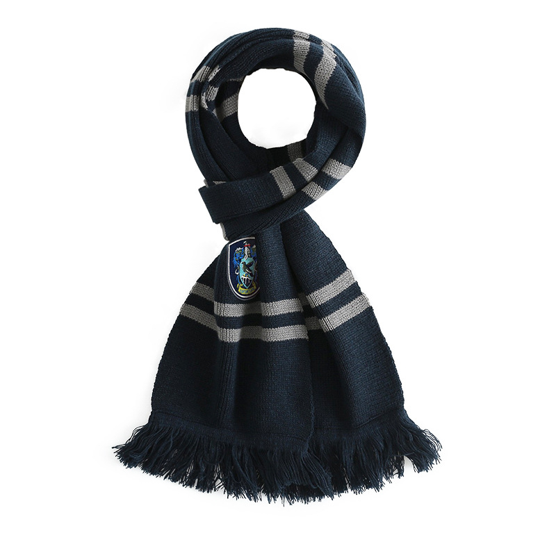 Šal od akrilnih vlakana/umjetne vune, prugasti uzorak, warp pletenje, japansko-korejski stil, zima