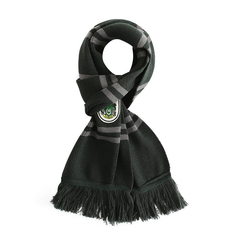 Šal od akrilnih vlakana/umjetne vune, prugasti uzorak, warp pletenje, japansko-korejski stil, zima