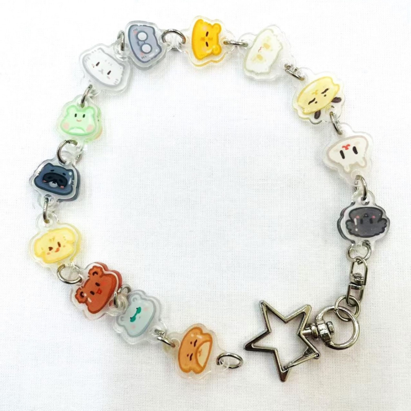 Akrila atslēgu piekariņš ar zvaigznes motīvu, drukas personalizācija, fanu suvenīrs dāvana