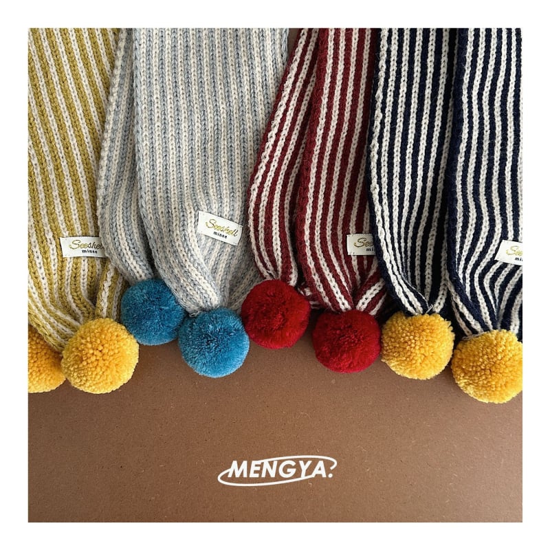 Laste talves sall triibulise mustriga, akrüül, Jacquard-kootud, keskmise pikkusega, hoiab sooja