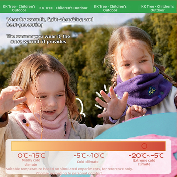 Vaikų šalikėlis, poliesterio pluoštas, dvipusis, vėjui atsparus ir šiltas, ruduo 2025