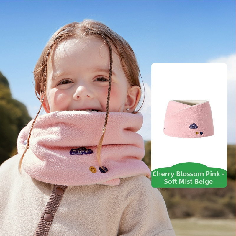 Vaikų šalikėlis, poliesterio pluoštas, dvipusis, vėjui atsparus ir šiltas, ruduo 2025