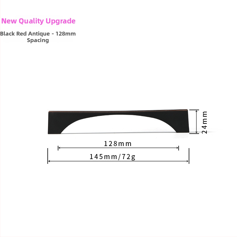 Ziemeļniecisks garderobes un skapja durvju rokturis – mūsdienīgs minimālisma stils, cinka sakausējums, elektroapdullēšana, modelis 96