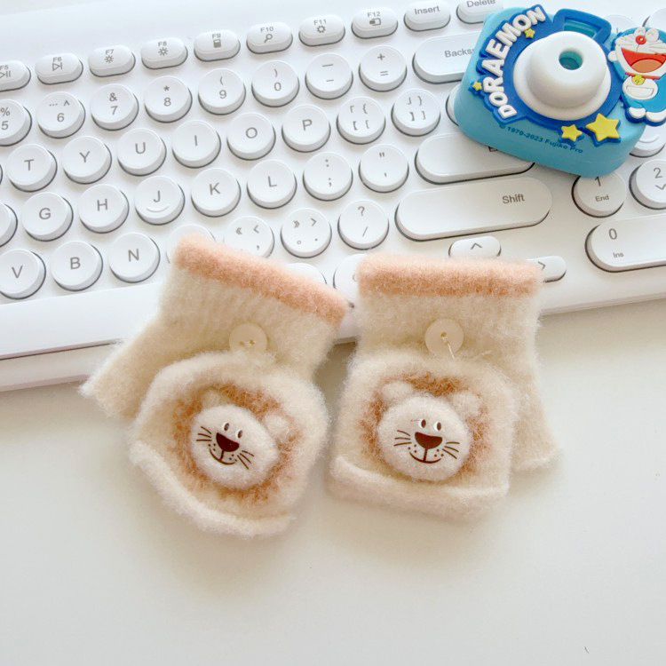 Téli gyerek kesztyűk, uniszex, rajzfilm mintázat, melegen tartják