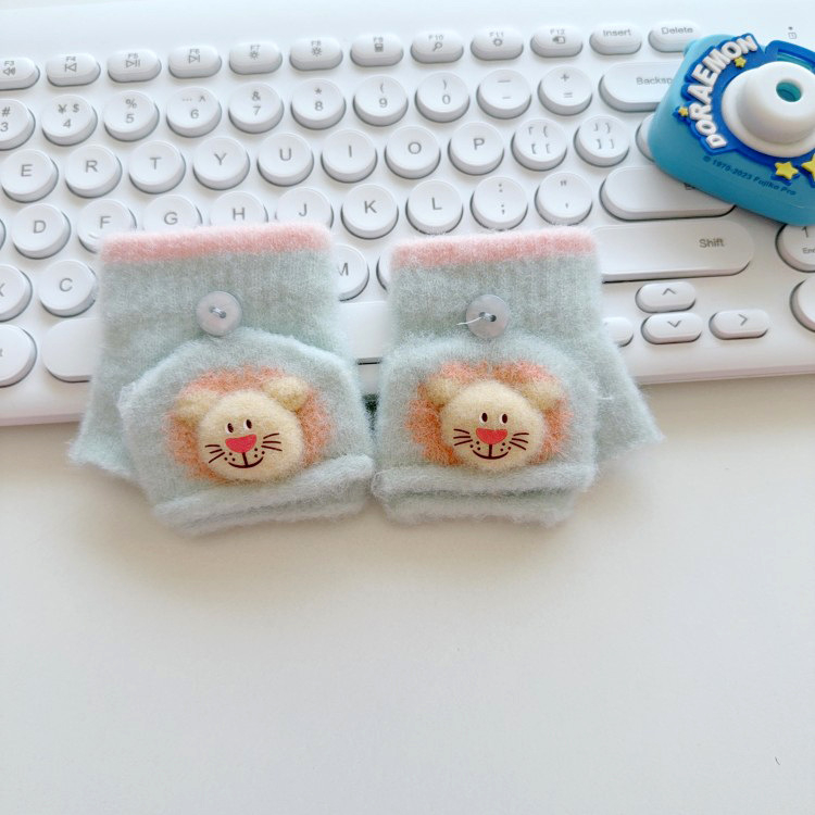 Téli gyerek kesztyűk, uniszex, rajzfilm mintázat, melegen tartják