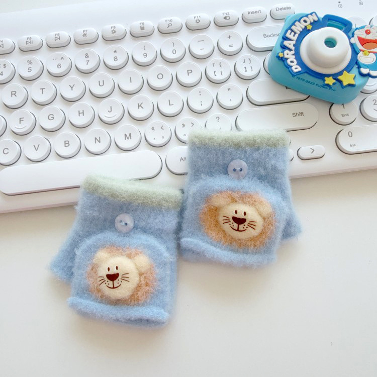 Téli gyerek kesztyűk, uniszex, rajzfilm mintázat, melegen tartják