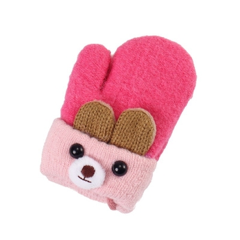 1–3 éveseknek gyapjú kesztyűk, jacquard kötés, melegen tart, őszi-téli