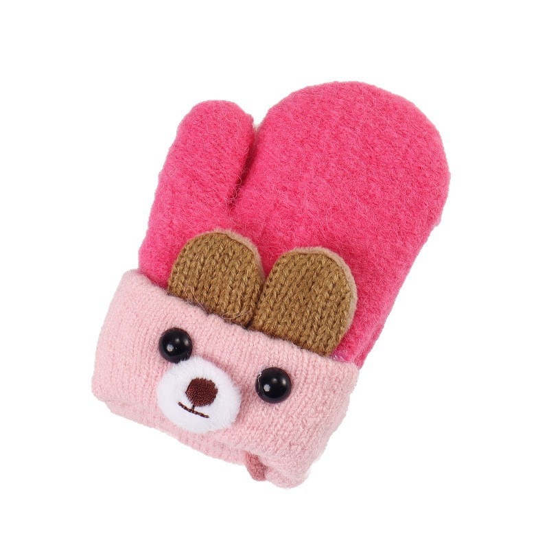 1–3 éveseknek gyapjú kesztyűk, jacquard kötés, melegen tart, őszi-téli