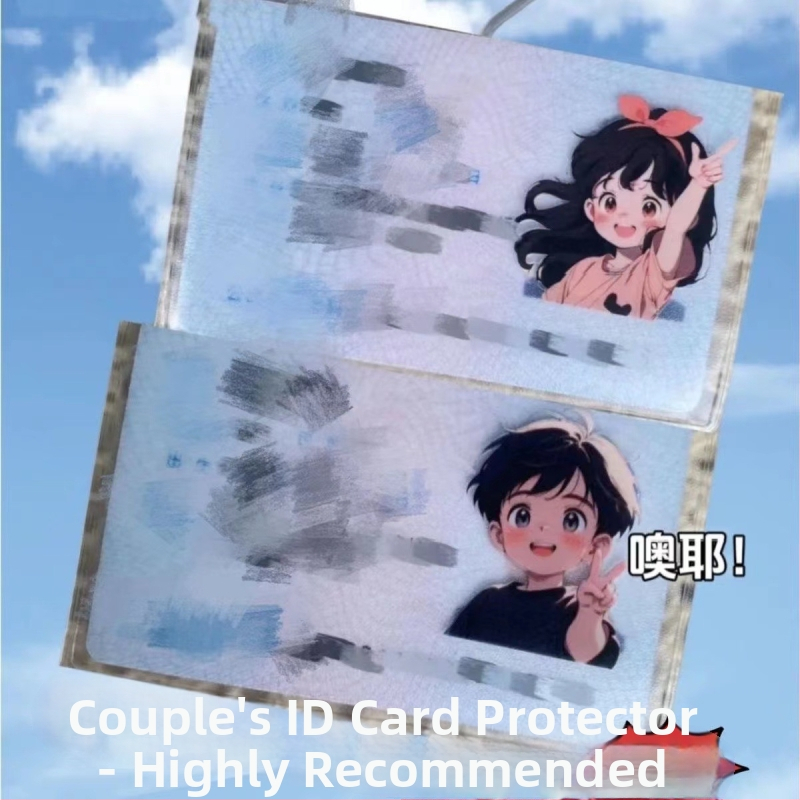 Kortelių laikiklis animacijos stiliuje, plastmasinis, privatumo apsauga, mokinuko avataras