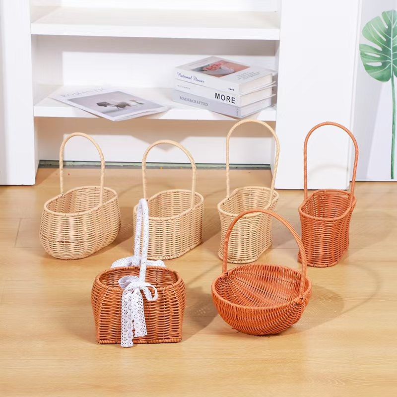 Ručni pleteni koš za cvijeće za aranžiranje i svadbene fotografije – Zhihan craftsmanship; Željezo; Moderan jednostavan stil; Nije uvoz