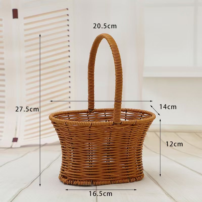 Ručni pleteni koš za cvijeće za aranžiranje i svadbene fotografije – Zhihan craftsmanship; Željezo; Moderan jednostavan stil; Nije uvoz