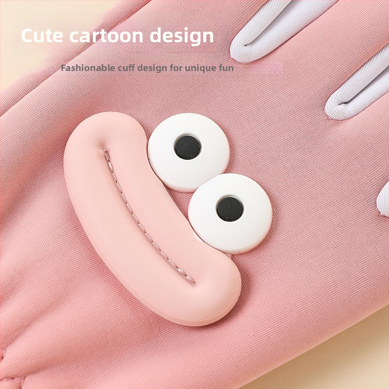 Vaikų nailoniniai žieminiai pirštinės, animacinis piešinys, unisex, šilti, neslidūs, pirštiniai, amžius 6–10, kodas LY