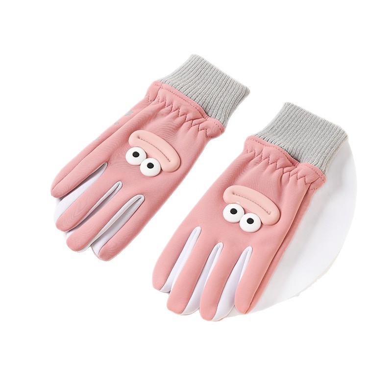 Vaikų nailoniniai žieminiai pirštinės, animacinis piešinys, unisex, šilti, neslidūs, pirštiniai, amžius 6–10, kodas LY