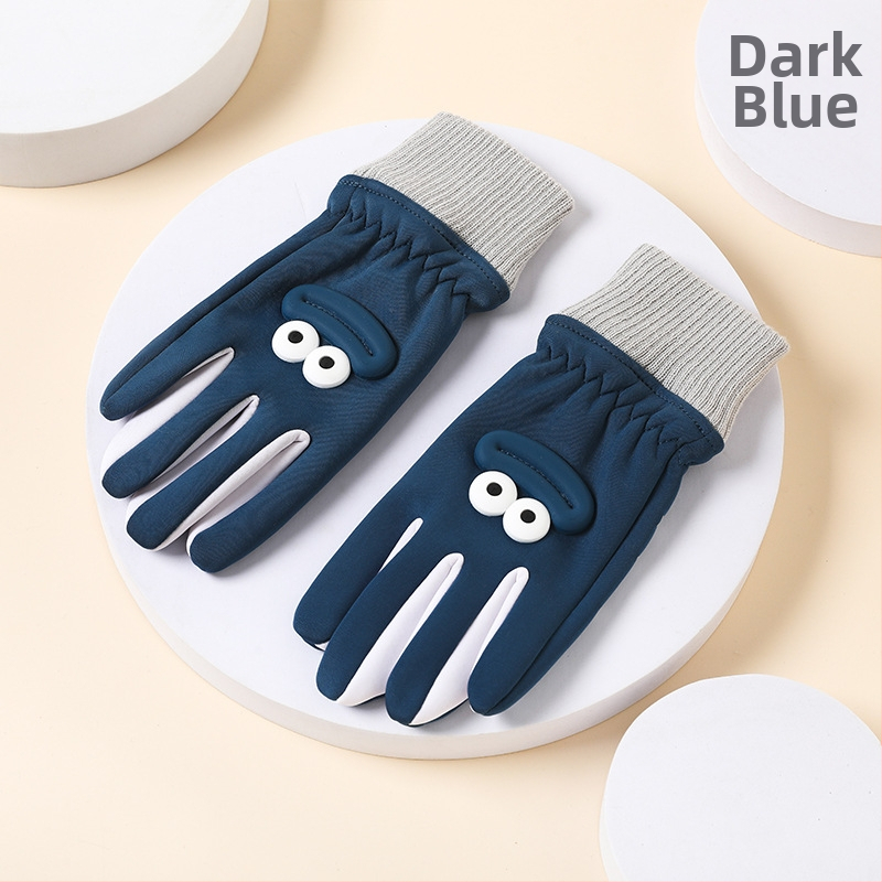 Vaikų nailoniniai žieminiai pirštinės, animacinis piešinys, unisex, šilti, neslidūs, pirštiniai, amžius 6–10, kodas LY