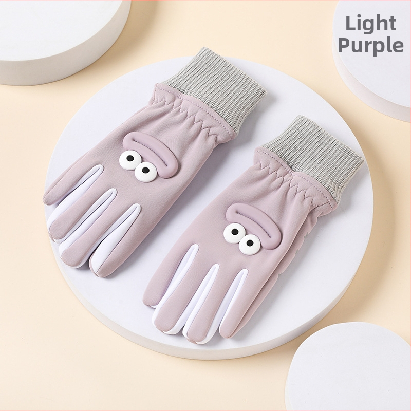 Vaikų nailoniniai žieminiai pirštinės, animacinis piešinys, unisex, šilti, neslidūs, pirštiniai, amžius 6–10, kodas LY