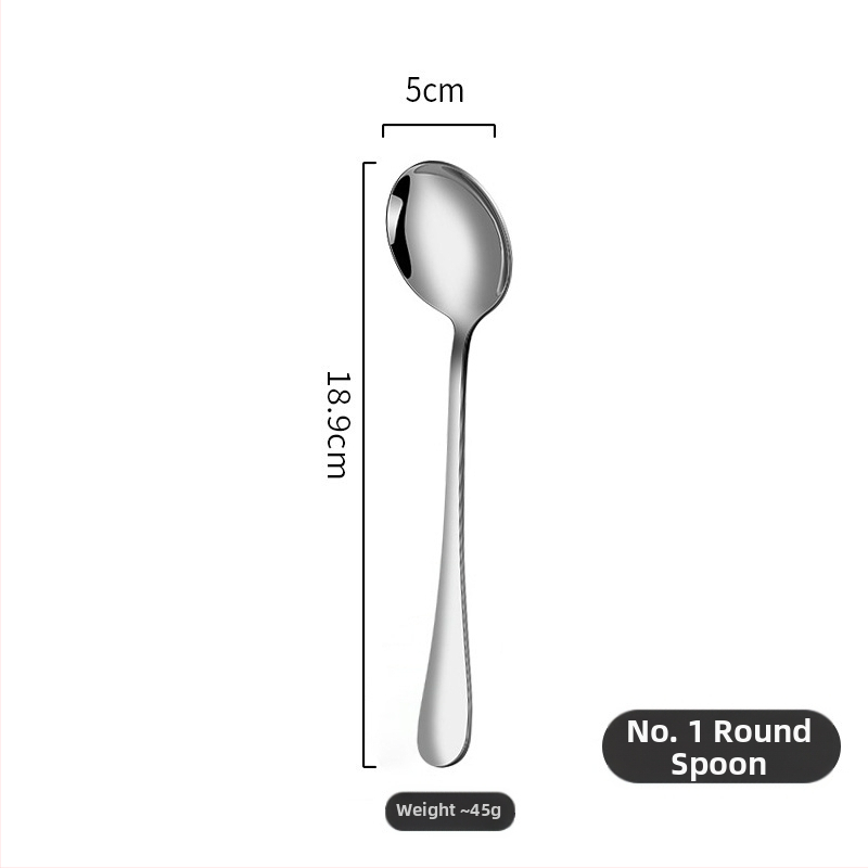 Nerūdijančio plieno vakarietiškų stalo įrankių rinkinys – peilis, šakutė ir šaukštas, 410 nerūdijantis plienas, veidrodinis poliravimas, modernus paprastas stilius, logotipo pritaikymas