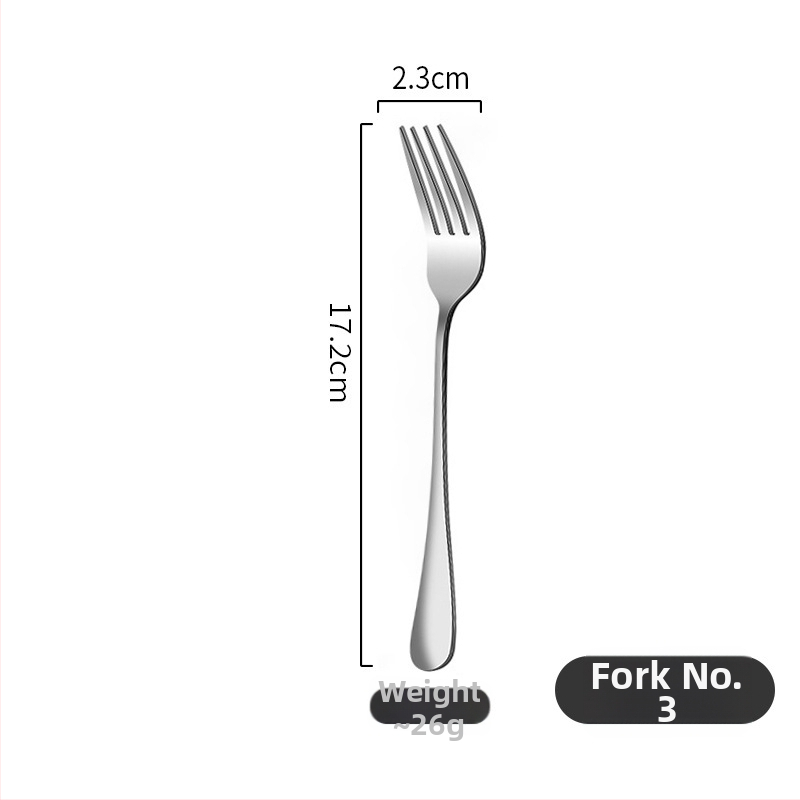 Nerūdijančio plieno vakarietiškų stalo įrankių rinkinys – peilis, šakutė ir šaukštas, 410 nerūdijantis plienas, veidrodinis poliravimas, modernus paprastas stilius, logotipo pritaikymas