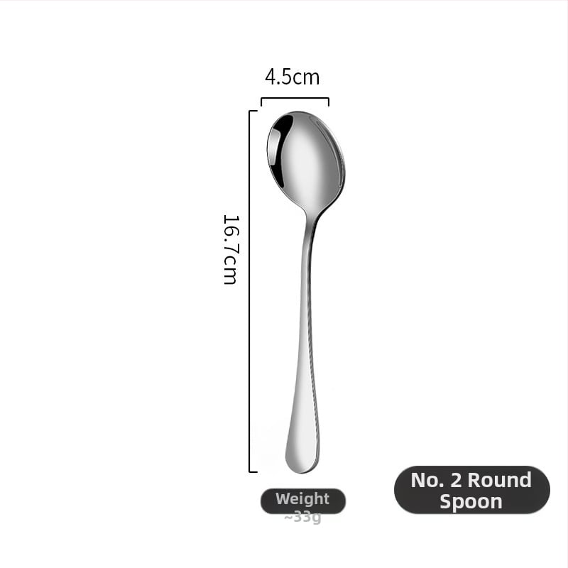 410 nerūdijančio plieno indų rinkinys — peilis, šakutė ir šaukštas, veidrodinis poliravimas, šiuolaikinis minimalistinis stilius