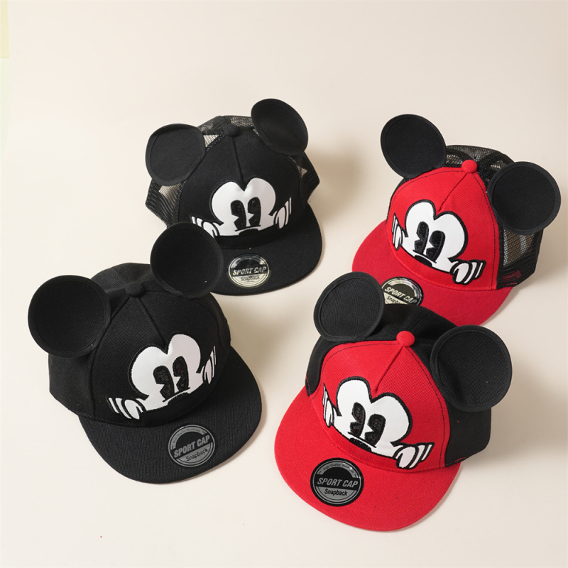 Gyerekeknek szóló sapka, széles karimával, pamutkeverék anyagból, 2–10 éveseknek, négy évszakos, hétköznapi stílus