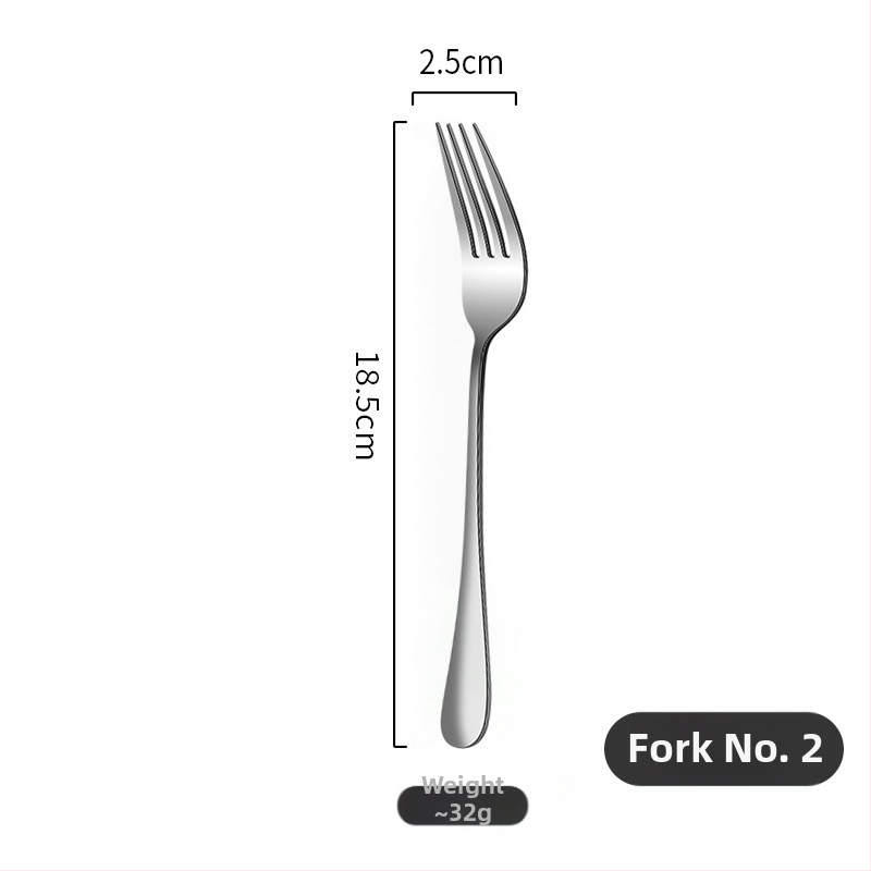 410 nerūdijančiojo plieno peilių, šaukštų ir šakutų rinkinys su veidrodiniu poliravimu — modernus, paprastas stilius.