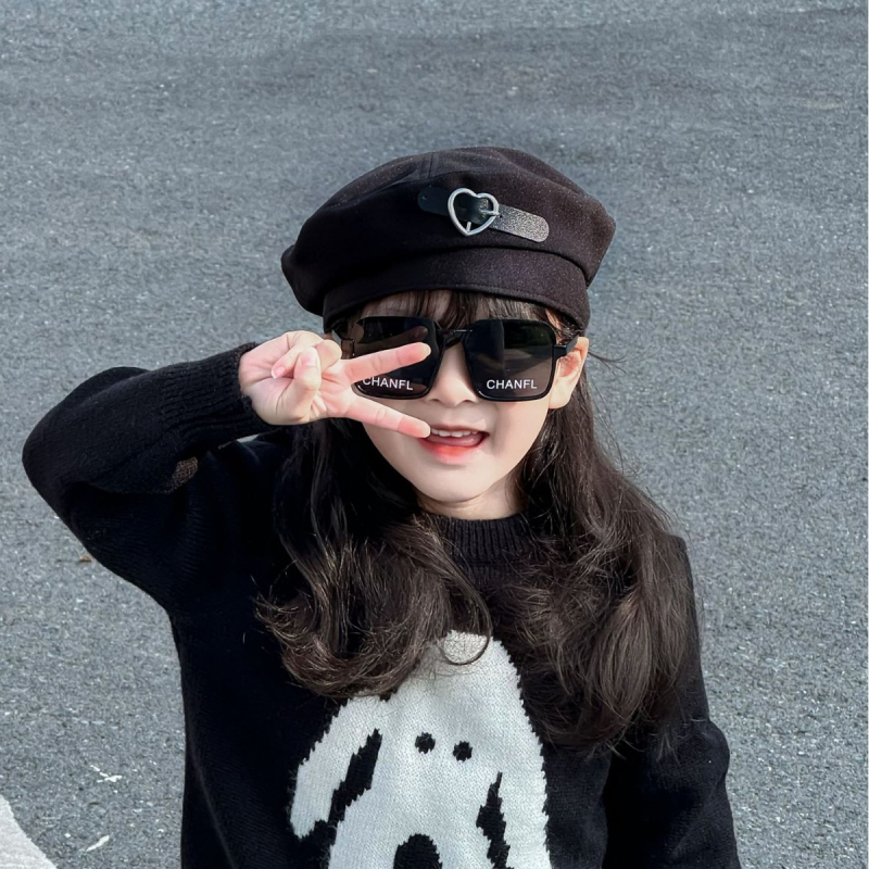 Dječji beret za jesen-zimu, vintage stil, vuneni beret za djevojčice, sladak i svestran