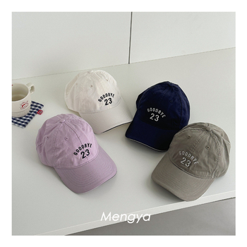 Dječja pamuk kapa s izvezenim slovima, prozračna, zakrivljeni rub, kupolasta Krona, za uzrast 2–6 godina