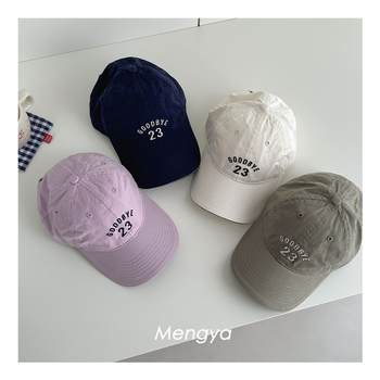 Dječja pamuk kapa s izvezenim slovima, prozračna, zakrivljeni rub, kupolasta Krona, za uzrast 2–6 godina