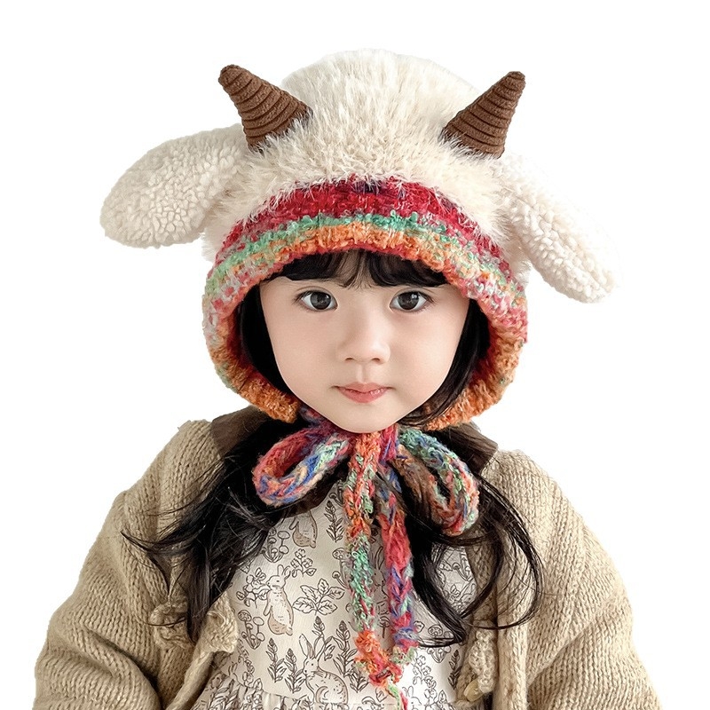 Dječja kapa od poliesterskih vlakana s zaštitom za uši i kopčom — kupolasti oblik, zima 2025, unisex