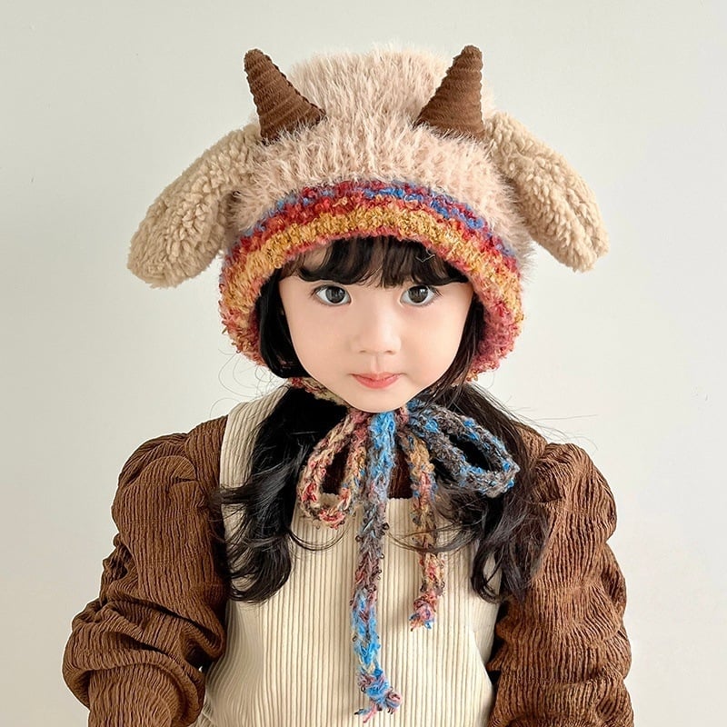 Dječja kapa od poliesterskih vlakana s zaštitom za uši i kopčom — kupolasti oblik, zima 2025, unisex