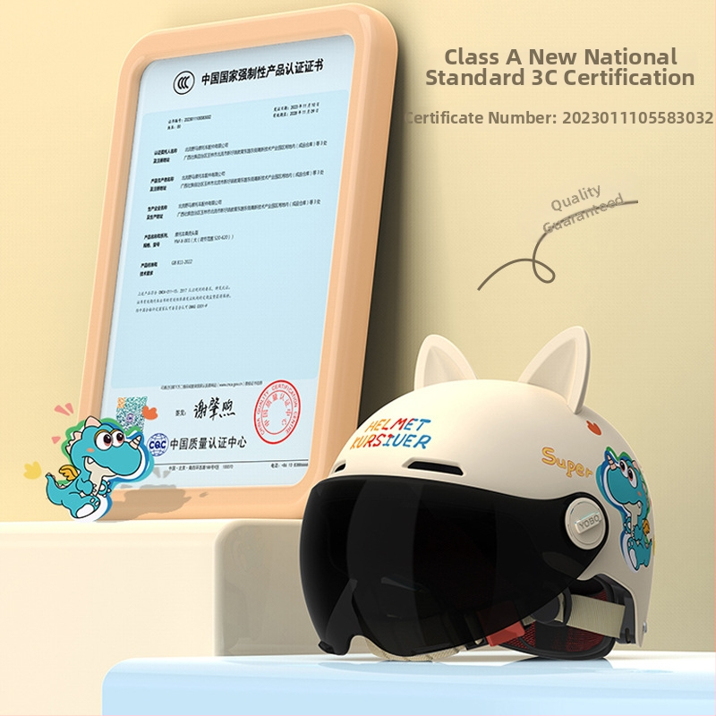 Bērnu skrejriteņa ķivere ar kaķa ausīm, ABS, 3C sertifikāts, pusķivere