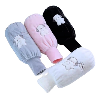 Dvostruki rukav za grijanje s anti-prljavštinom, za odrasle i djecu, integrirane rukavice, Jade Rabbit Velvet + Crystal Knit, jesensko izdanje 2023