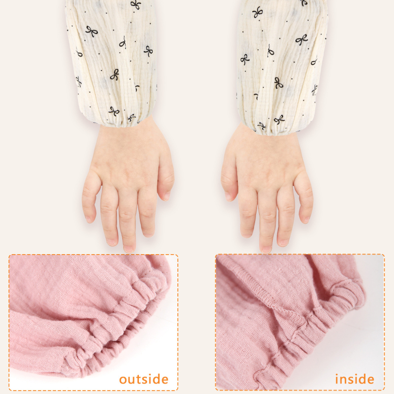 Väikelaste joonistusvarrukad, mustusevastased, 100% puuvill, 1–3 aastat, kõik aastaajad, pastoraalne muster