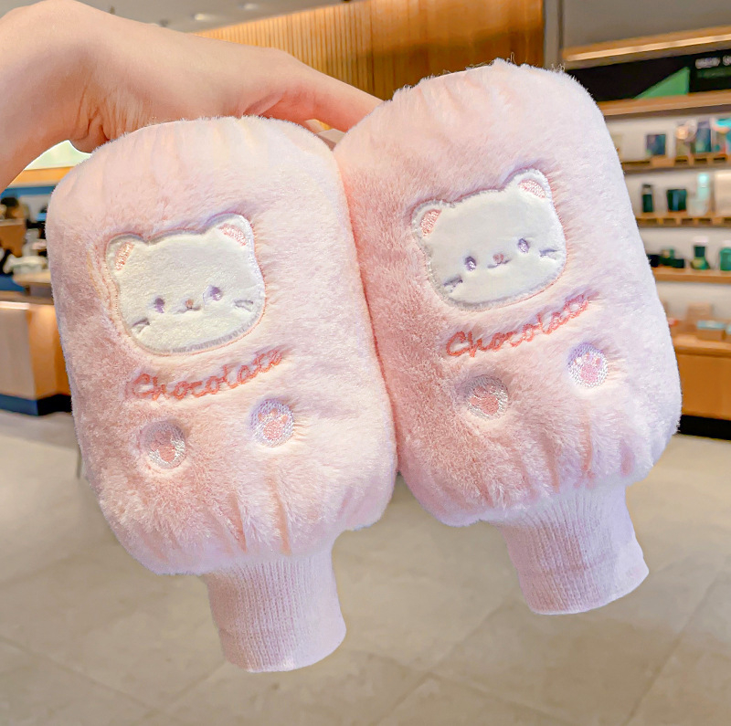 Lastel anti-mustuse plüüskäe mansetid, multikloomade motiividega (karu, küülik, koer), tikitud, vanusegrupid 1–8 aastat, talv-kõik- Sügis