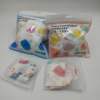 Vienkartinės vaikų rankovių dangteliai – atsparūs vandeniui, dėmėms atsparūs, kvėpuojanti membrana, neausta medžiaga, 10 porų pakuotėje
