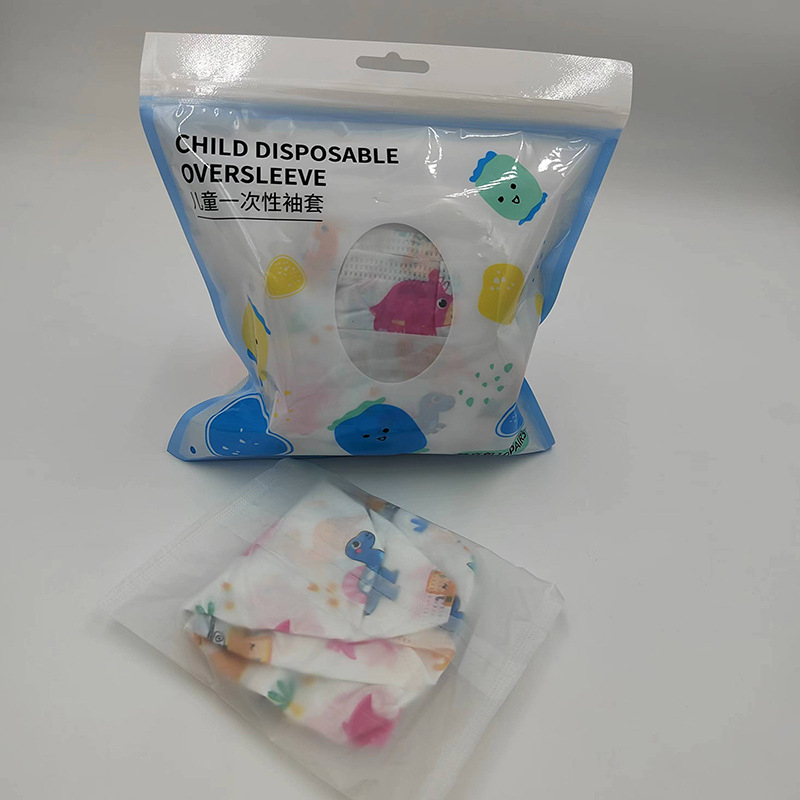 Vienkartinės vaikų rankovių dangteliai – atsparūs vandeniui, dėmėms atsparūs, kvėpuojanti membrana, neausta medžiaga, 10 porų pakuotėje