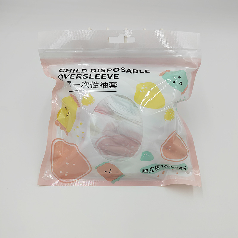 Vienkartinės vaikų rankovių dangteliai – atsparūs vandeniui, dėmėms atsparūs, kvėpuojanti membrana, neausta medžiaga, 10 porų pakuotėje