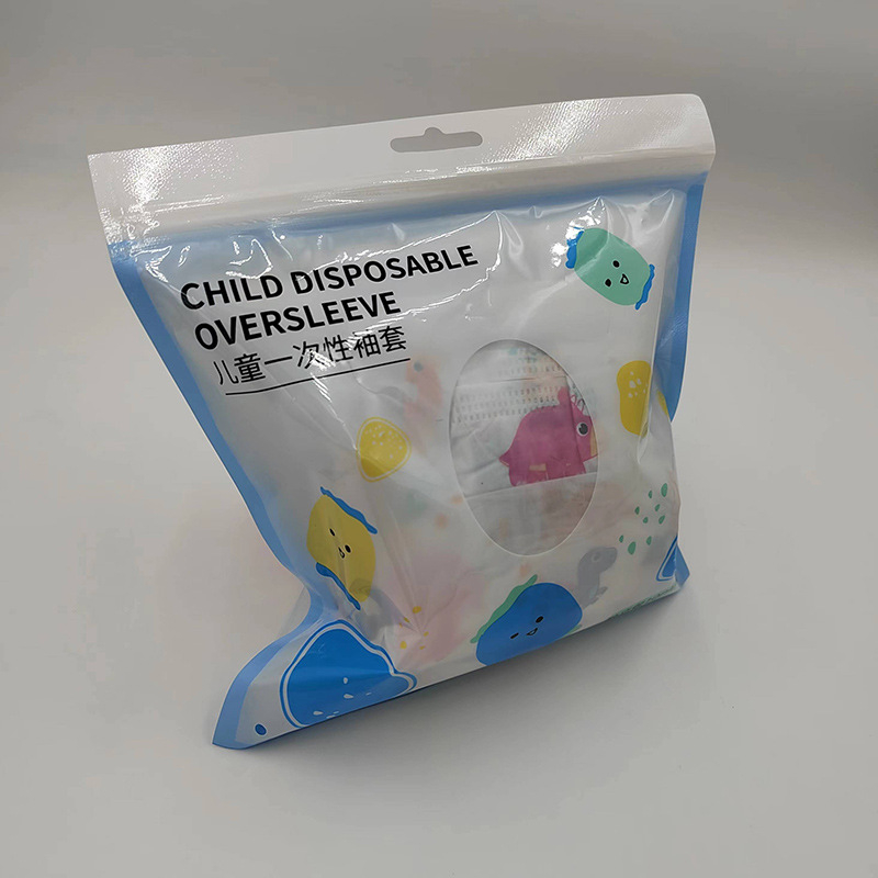 Vienkartinės vaikų rankovių dangteliai – atsparūs vandeniui, dėmėms atsparūs, kvėpuojanti membrana, neausta medžiaga, 10 porų pakuotėje