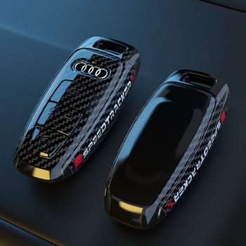 Pouzdro na kľúč Audi s karbonovým vzorom, PC materiál, Lu Fangda, kompatibilné s A4, A3/A6L/A7, Q3/Q5/Q7, S3/S4