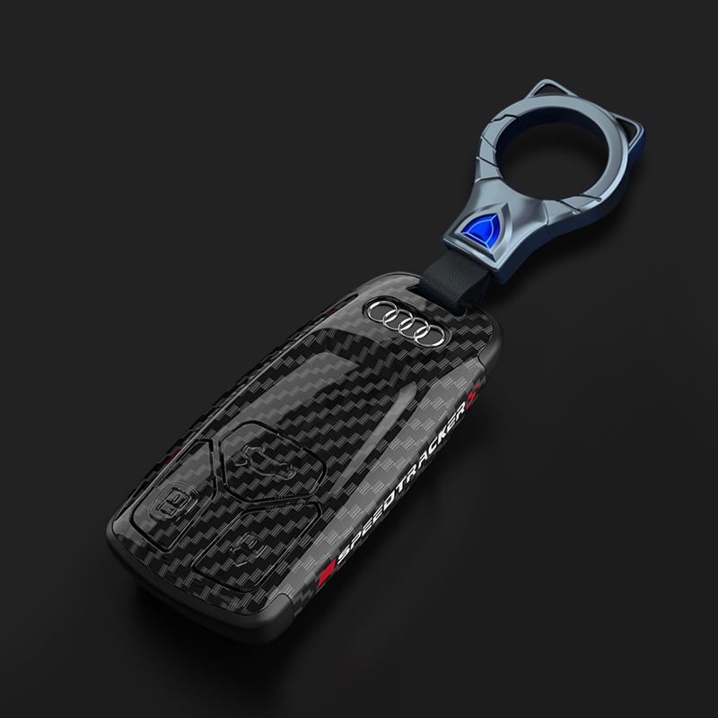 Pouzdro na kľúč Audi s karbonovým vzorom, PC materiál, Lu Fangda, kompatibilné s A4, A3/A6L/A7, Q3/Q5/Q7, S3/S4