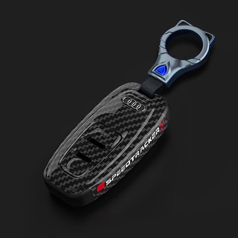 Pouzdro na kľúč Audi s karbonovým vzorom, PC materiál, Lu Fangda, kompatibilné s A4, A3/A6L/A7, Q3/Q5/Q7, S3/S4
