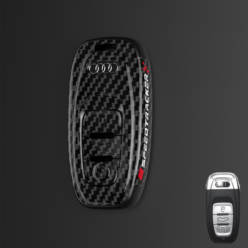 Kryt kľúča Audi s karbónovým vzorom, kompatibilný s A3/A4/A6L/A7/Q3/Q5/Q7/S3/S4, materiál PC, štýl Trend