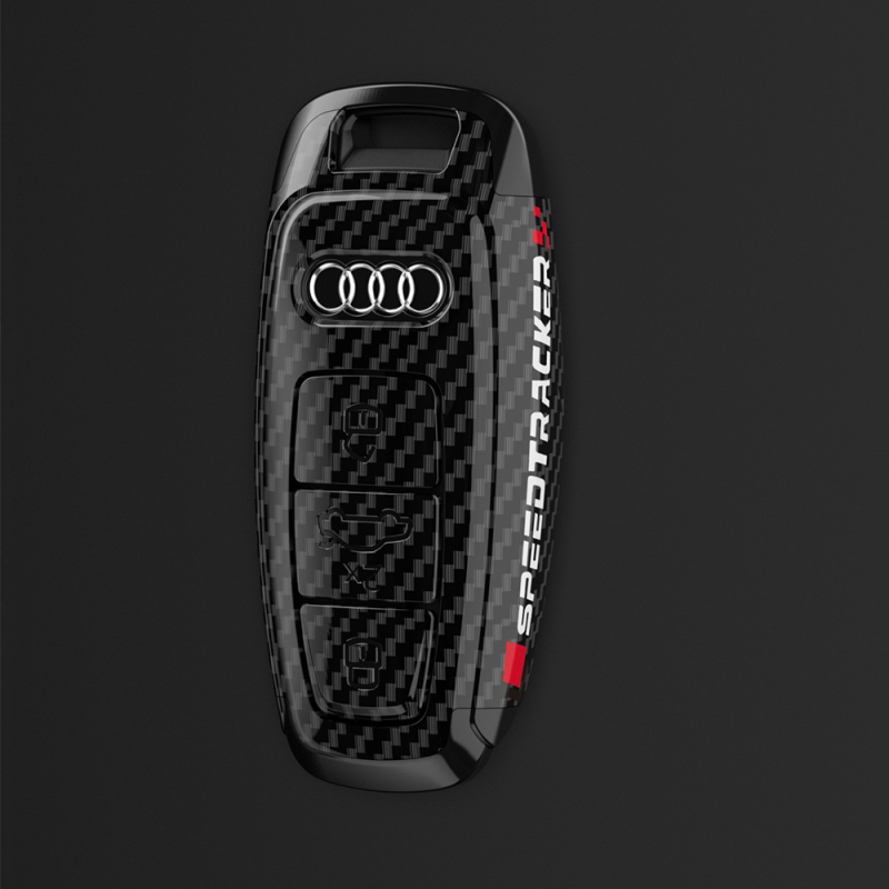 Kryt kľúča Audi s karbónovým vzorom, kompatibilný s A3/A4/A6L/A7/Q3/Q5/Q7/S3/S4, materiál PC, štýl Trend