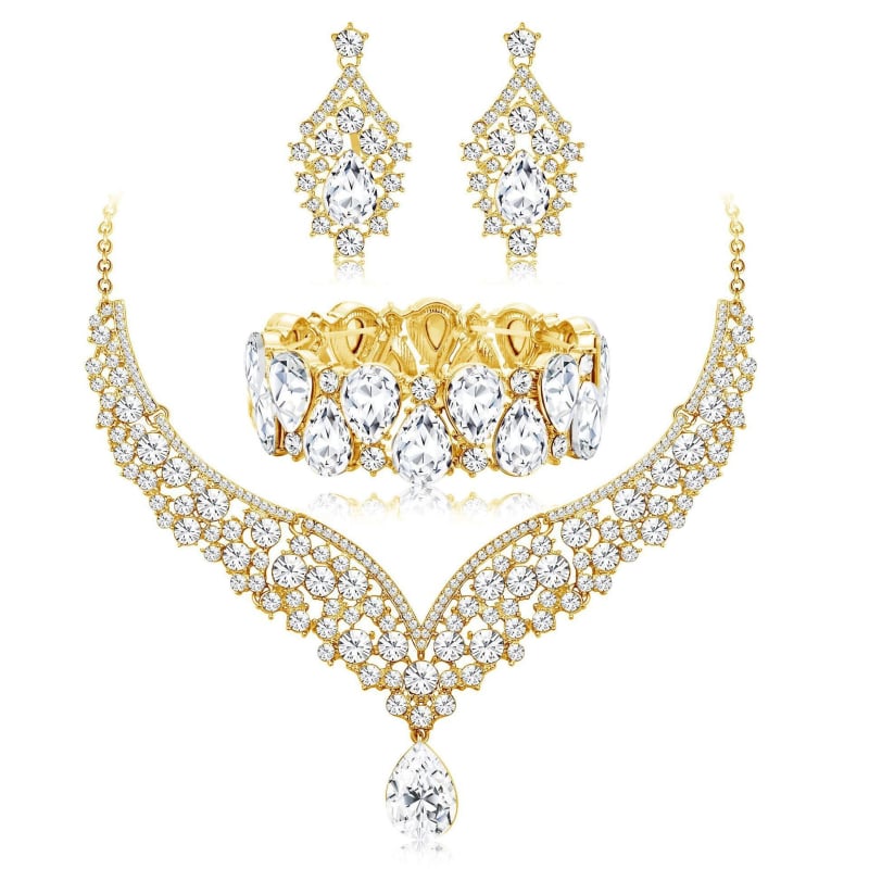 Háromrészes ékszerszett: nyaklánc, fülbevalók és karkötő ötvözetből, elektroplattálva, O-formájú lánc, medál ötvözetből, minta Csillagok/Nap és Hold/Felhők/Univerzum, 2025 ősz, elegáns stílus.