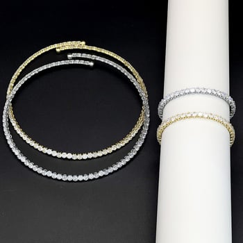 Női choker és karkötő készlet cirkóniával, négyszögletes medállal, könnyed luxus stílus