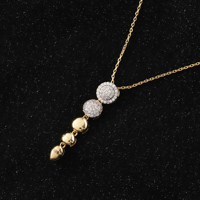 Bakreni set nakita: naušnice, ogrlica i dodaci za ruku s dijamantima; In Style, ljeto 2025